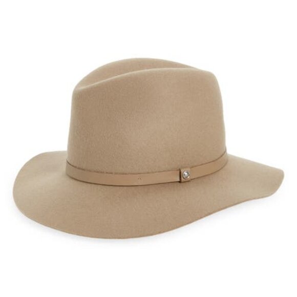 NWT rag & bone  Floppy Brim Fedora / Hat Warm Grey Size M - Picture 1 of 2